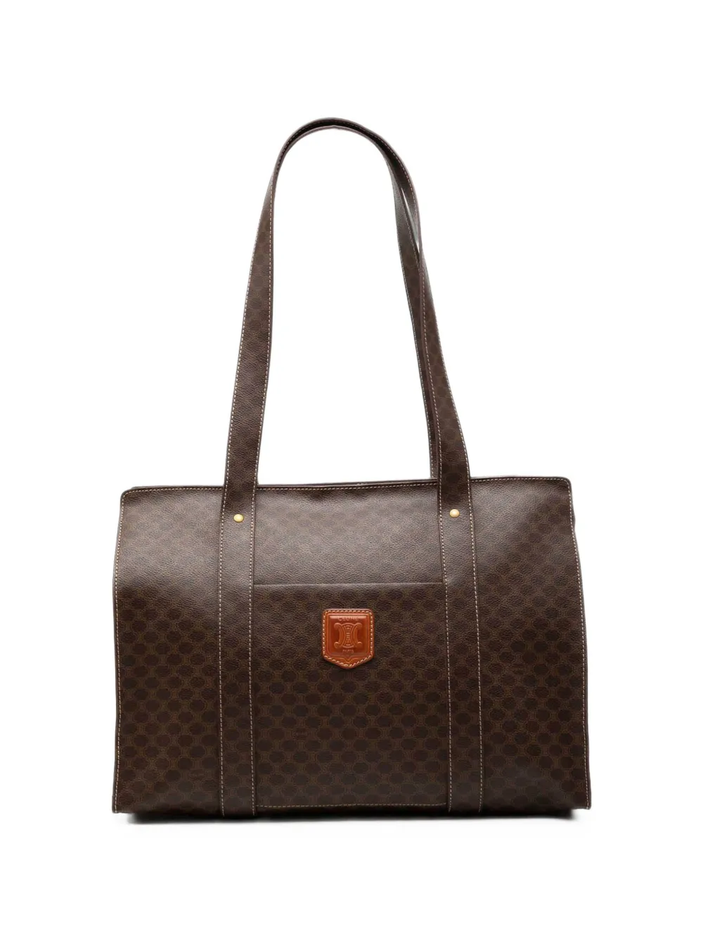 Celine Pre-Owned Borsa tote Macadam in tela cerata 1996 - Marrone
