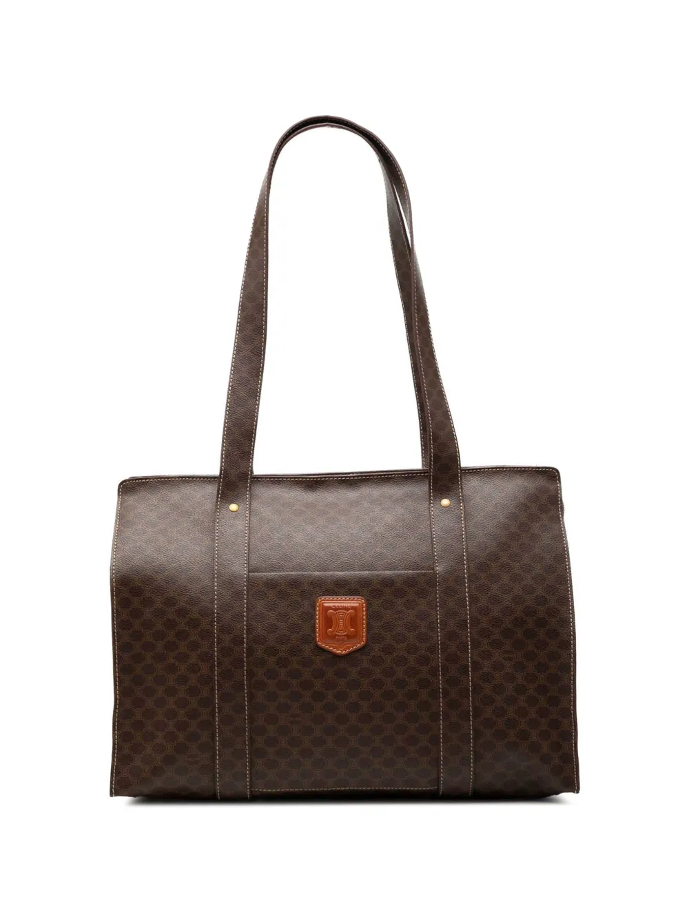 Celine Pre-Owned Borsa tote Macadam in tela cerata 1996 - Marrone
