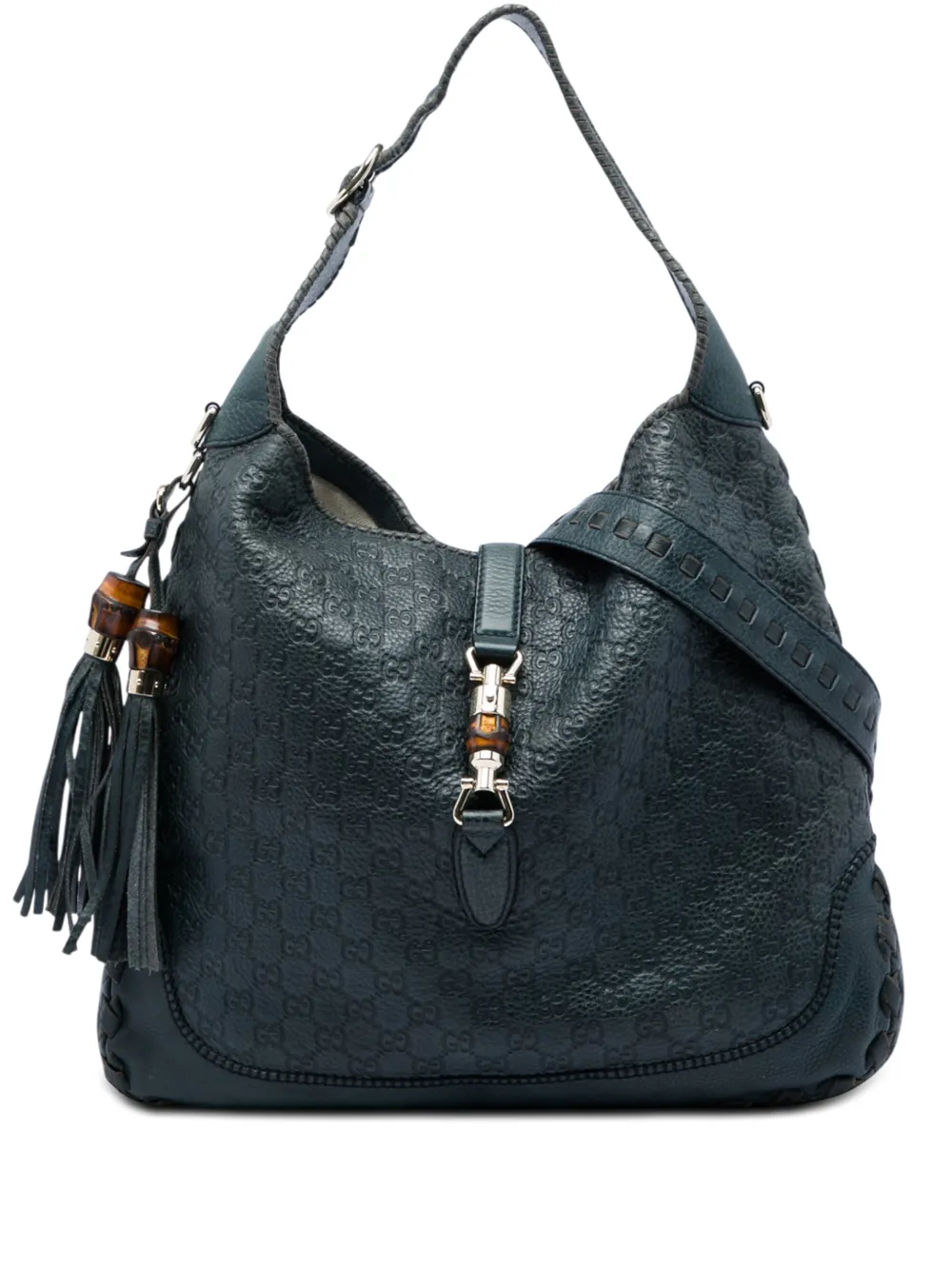 Gucci Pre-Owned 2016-2026 Large Guccissima New Jackie satchel - Blu