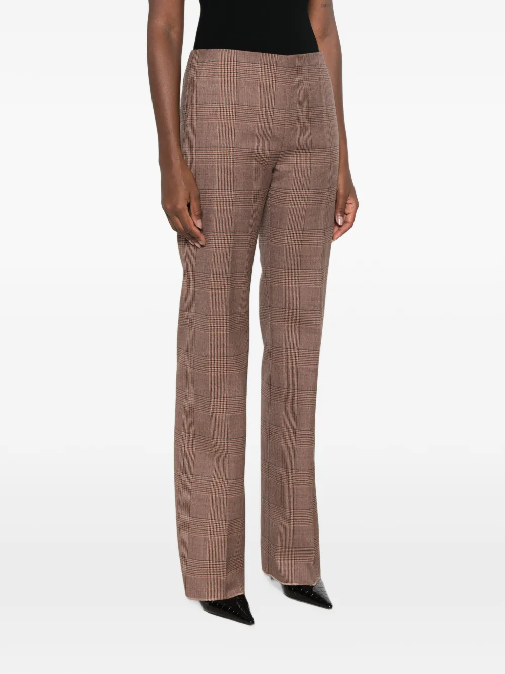 Max Mara Geruite broek Bruin