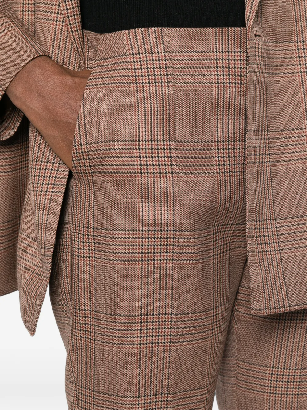 Max Mara Geruite broek Bruin