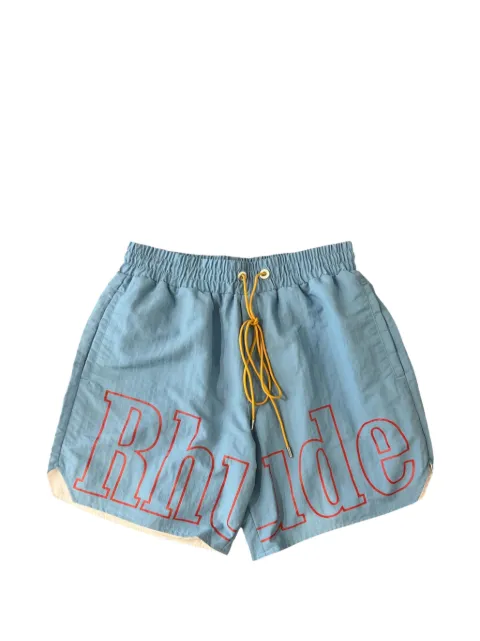 RHUDE logo-print swim shorts