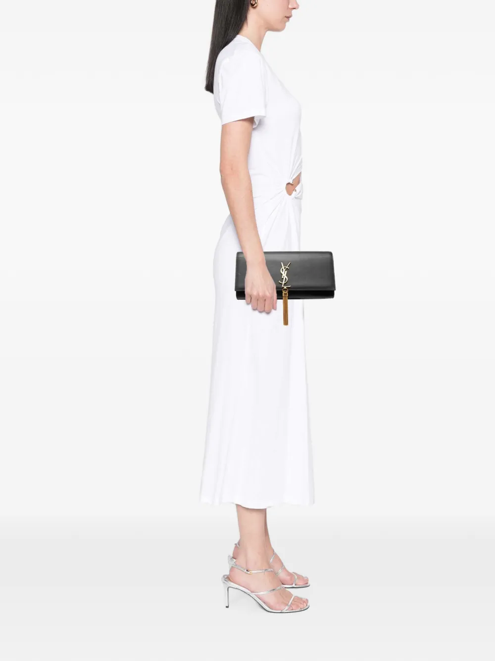 Saint Laurent Pre-Owned 2013-2026 Smooth Calfskin Cassandre Tassel clutch bag - Schwarz