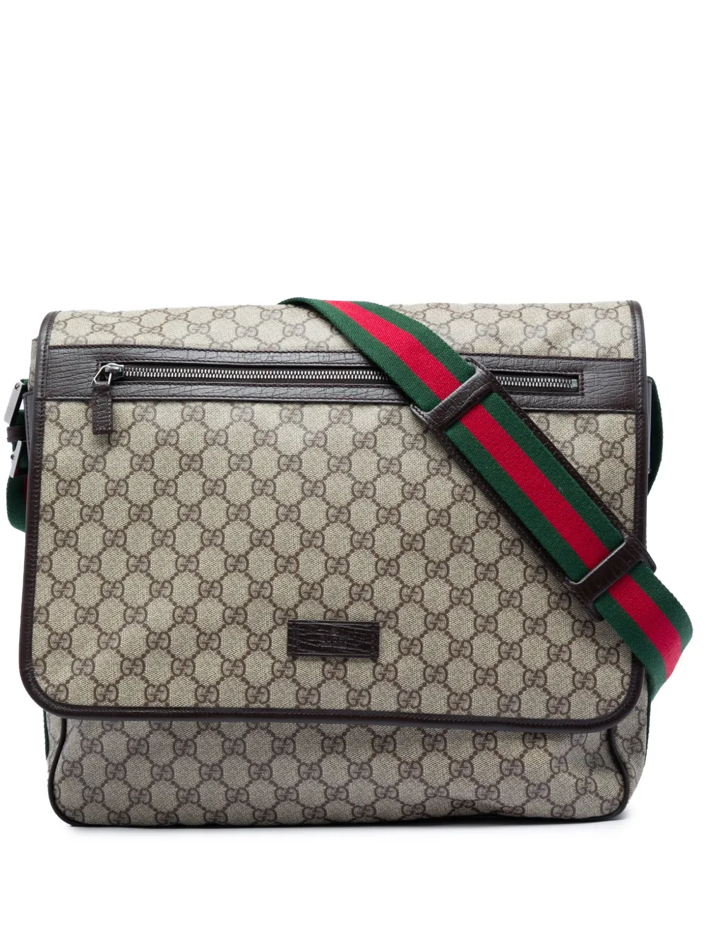 Gucci Pre-Owned 2016-2026 GG Supreme Web crossbody bag - Nude