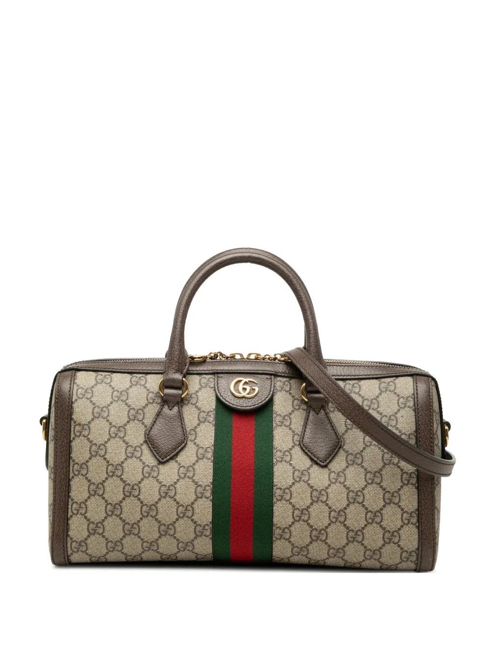 Gucci Pre-Owned 2016-2026 Medium GG Supreme Ophidia Top Handle Bag satchel - Toni neutri