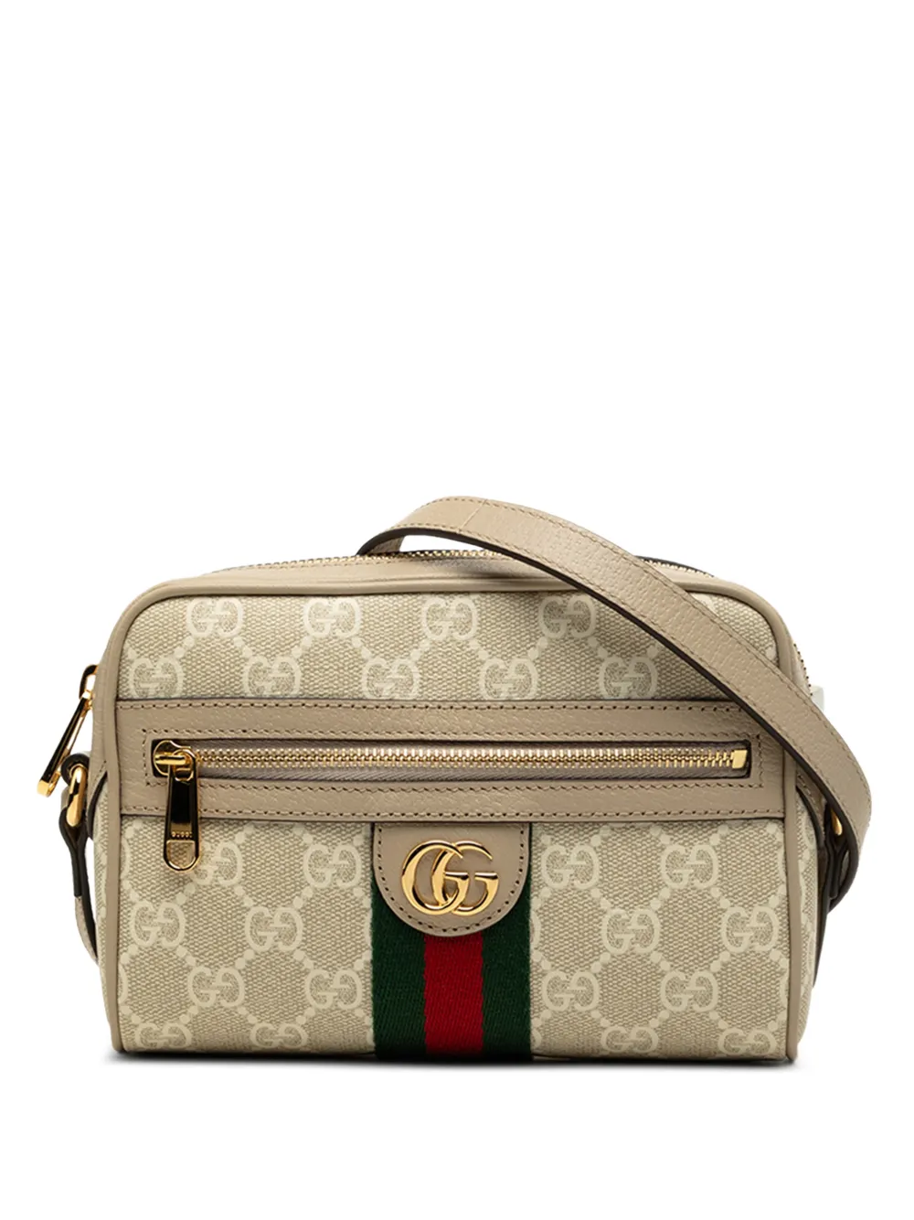 Gucci Pre-Owned 2016-2026 Mini GG Supreme Web Ophidia crossbody bag - Marrone