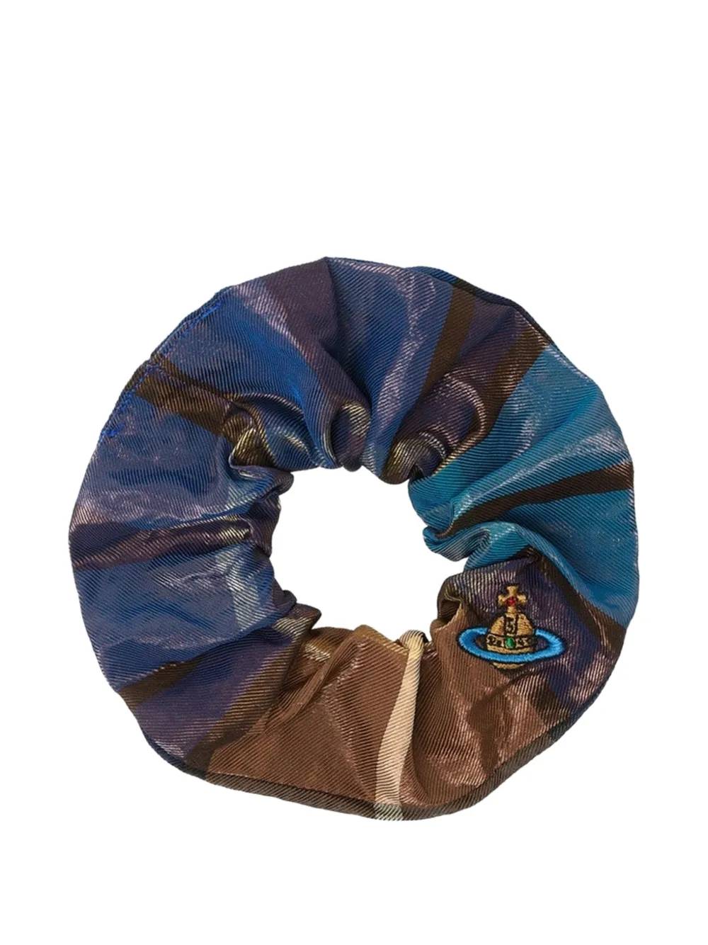 Vivienne Westwood Haargummi mit Orb-Stickerei - Blau