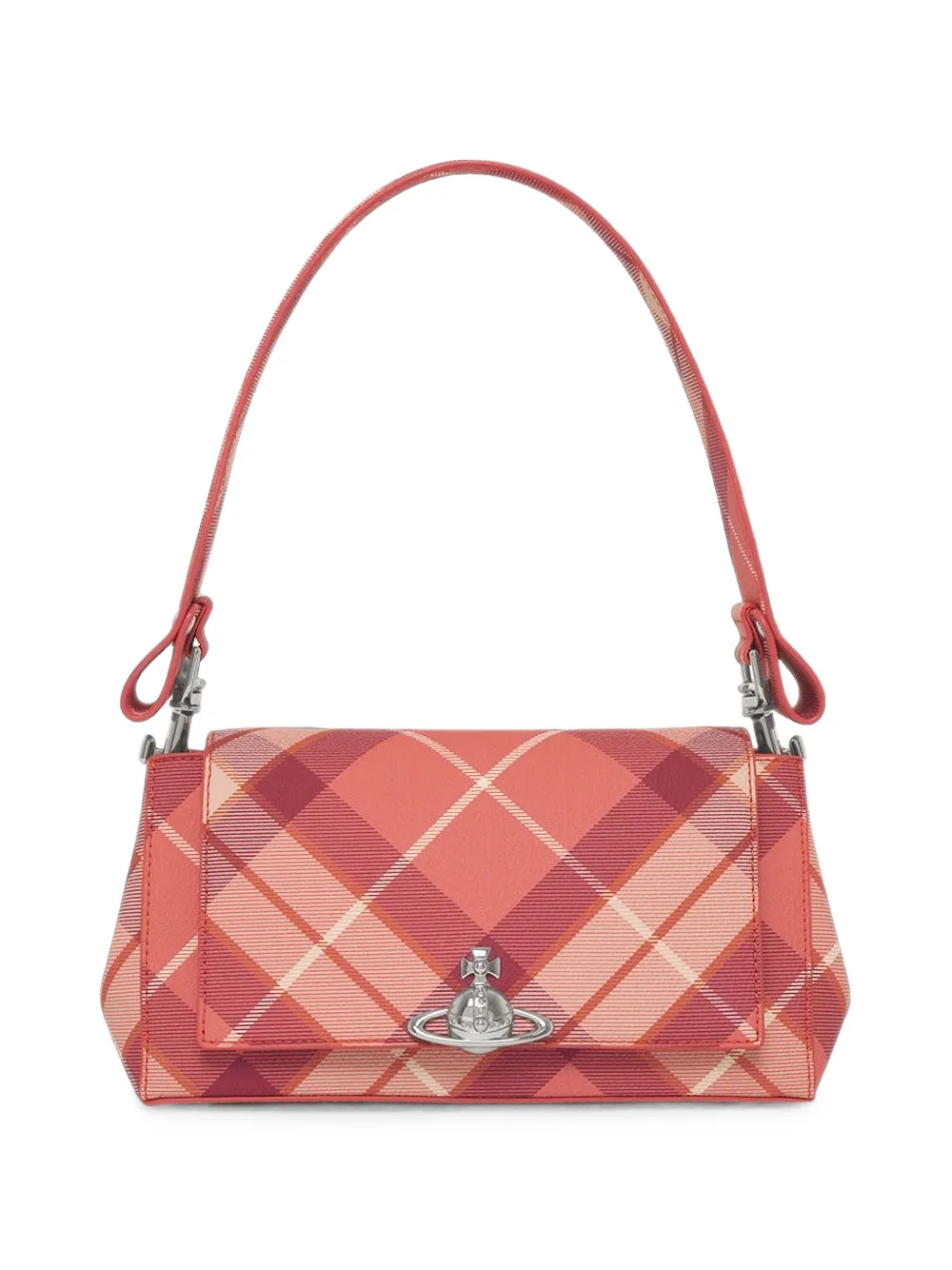 Vivienne Westwood medium Hazel Orb-plaque tartan tote bag · OS