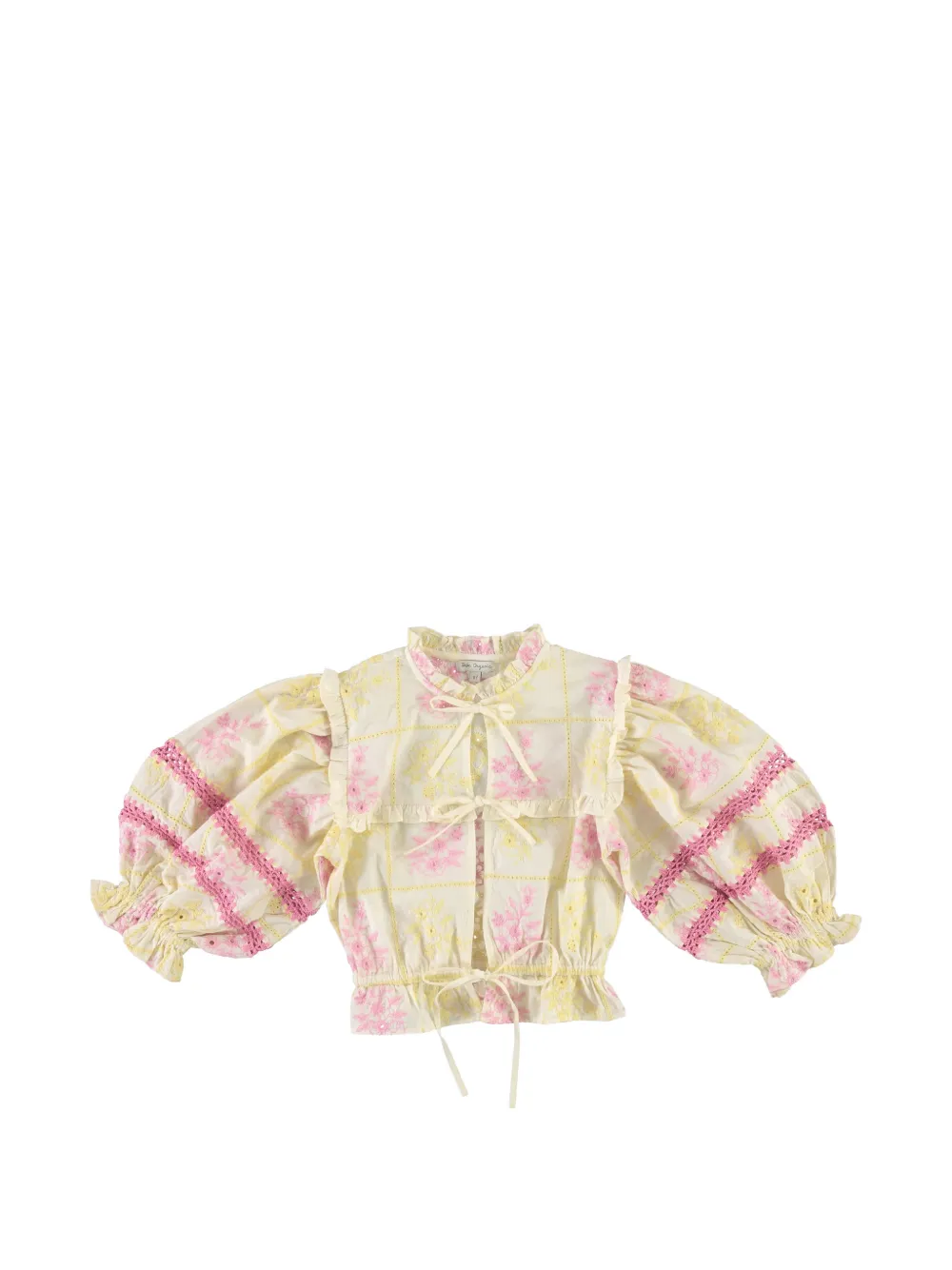 Bebe Organic patchwork embroidered blouse - Nude