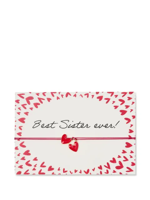 by Vivi heart-charm cord postcard