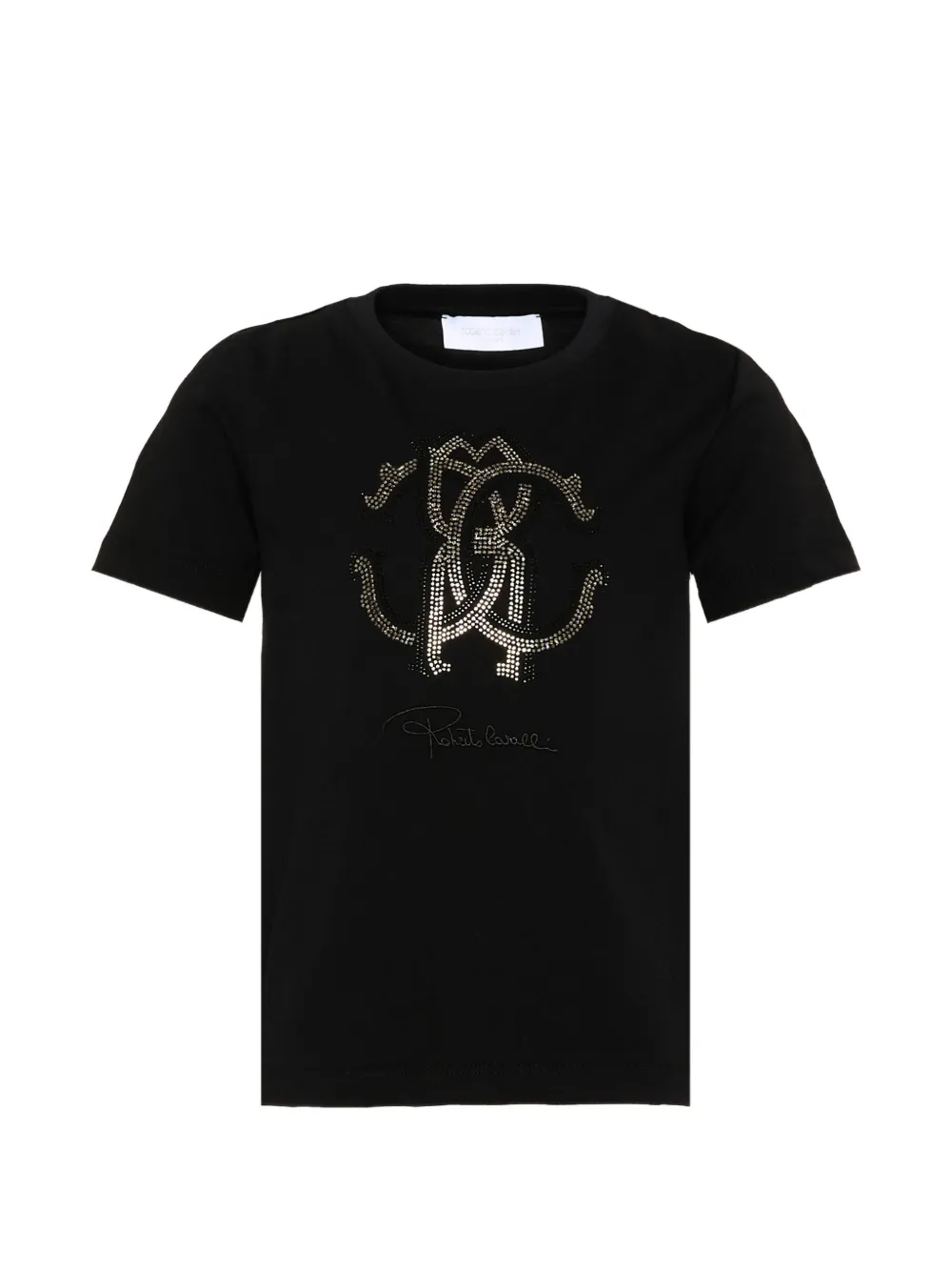 Roberto Cavalli Junior crystal-embellished T-shirt - Nero