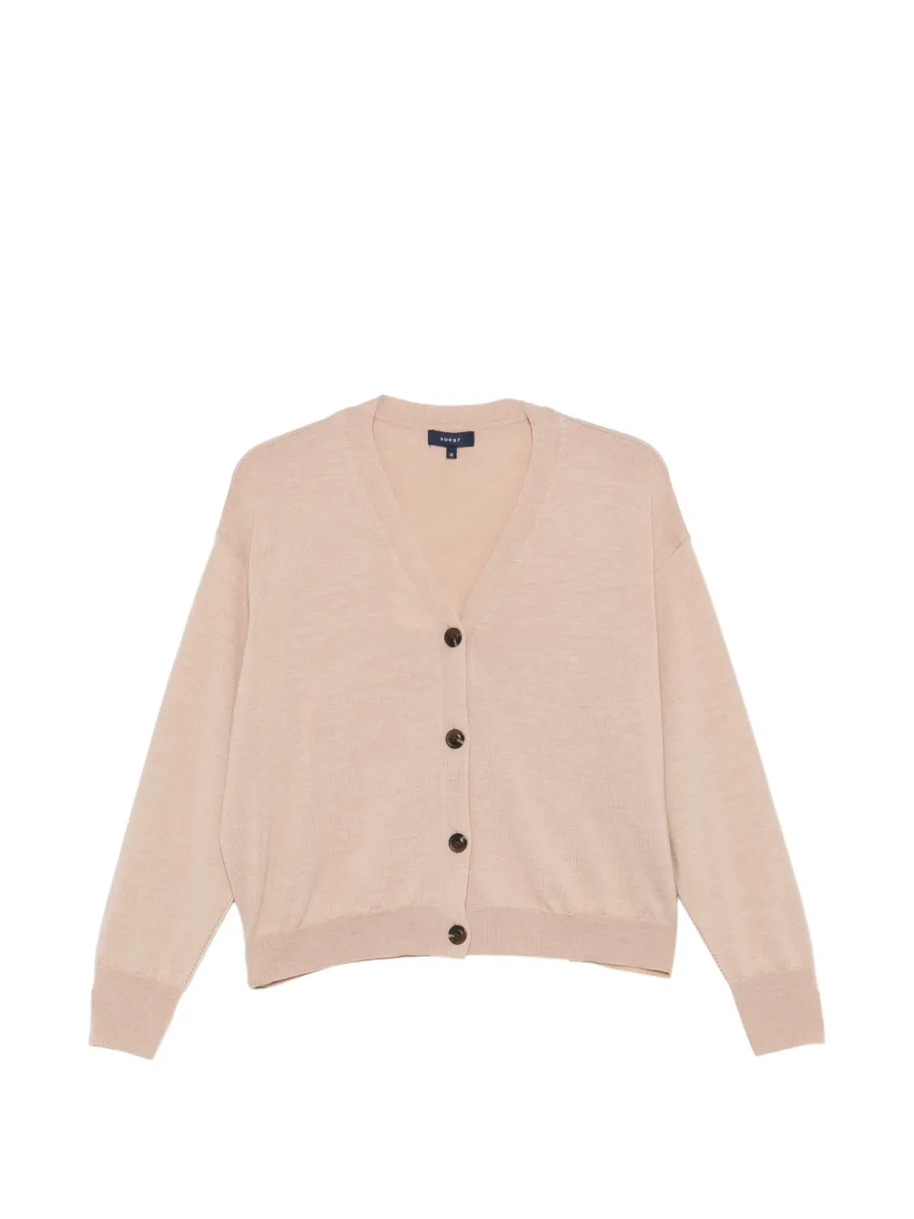 Soeur Idem V-neck button-up cardigan - Neutrals