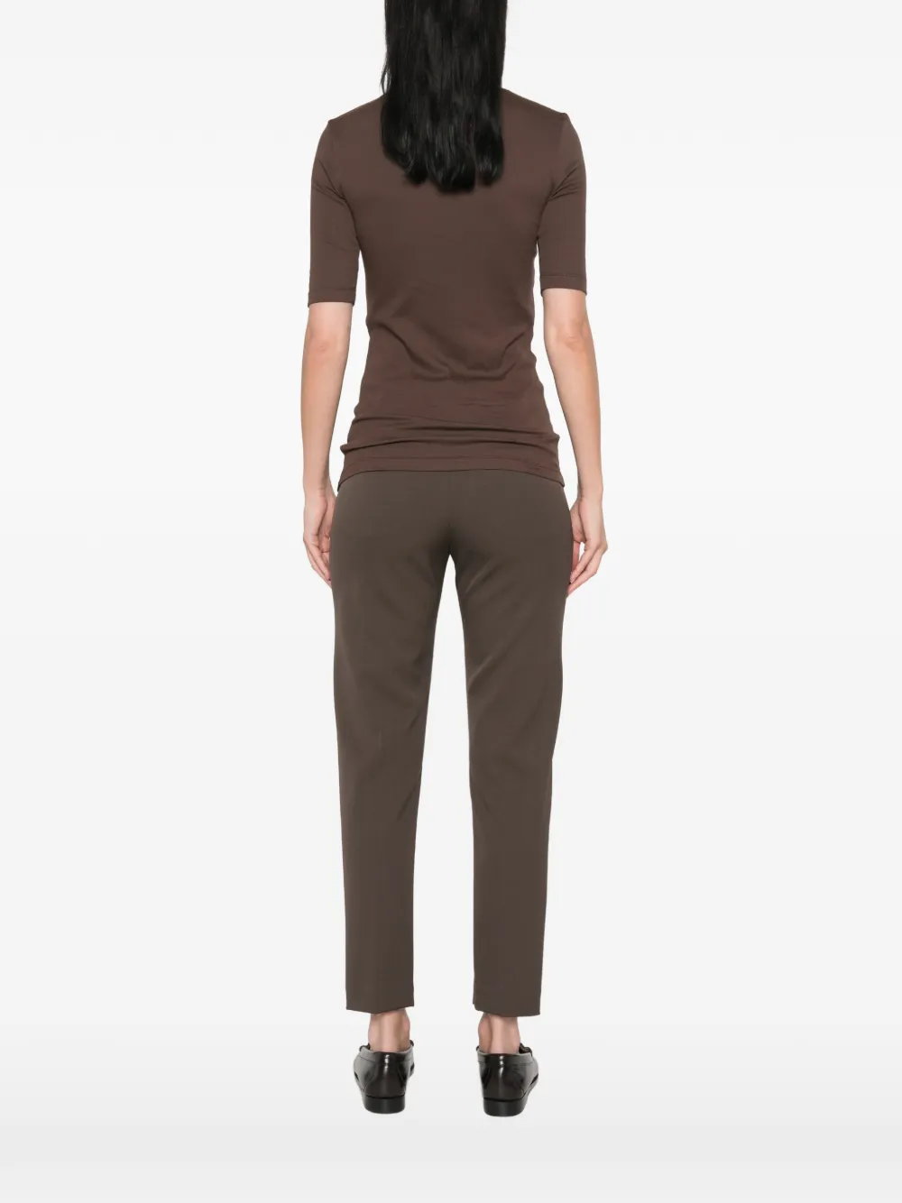 Brunello Cucinelli T-shirt met ketting Bruin