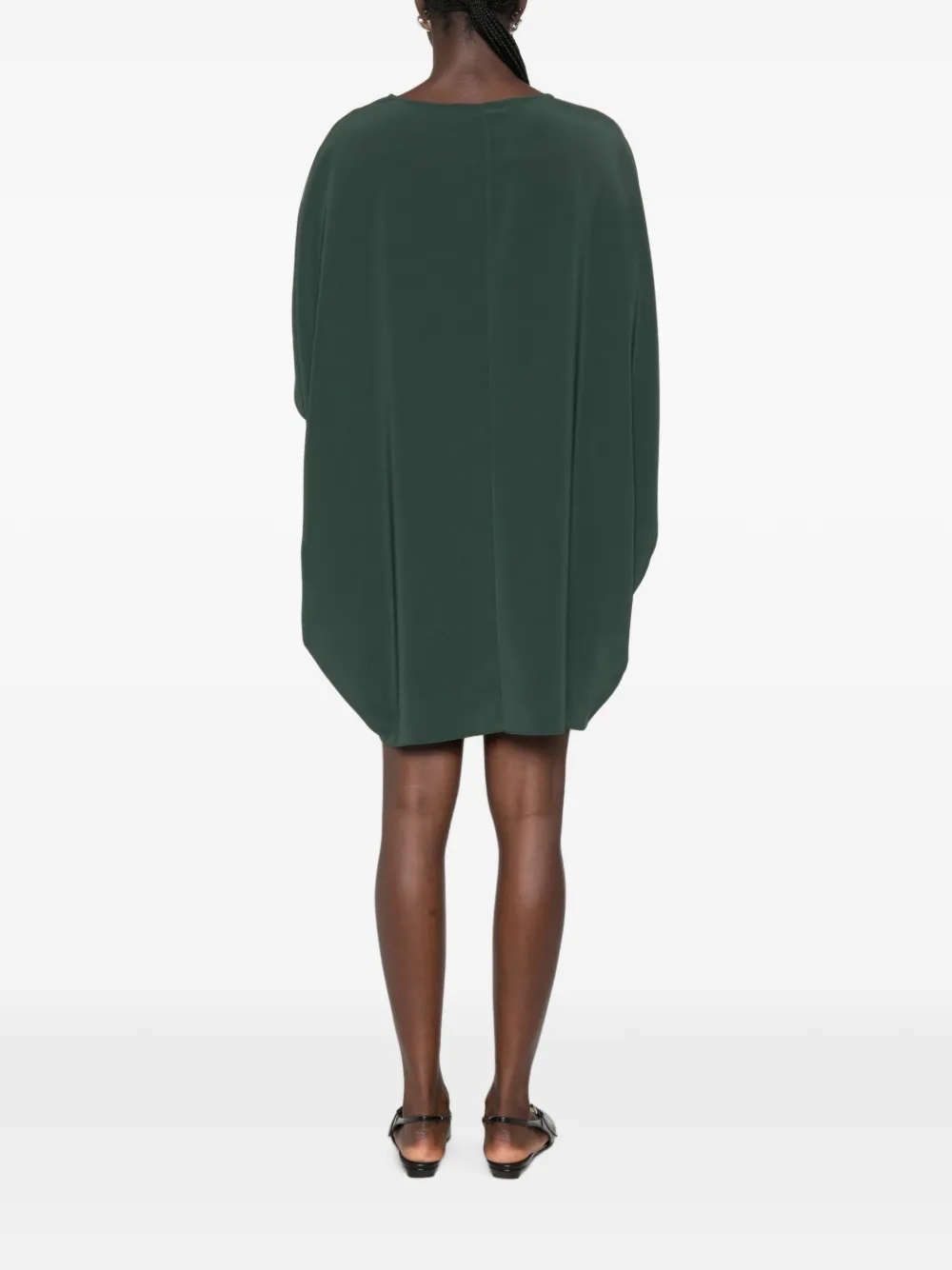 Gianluca Capannolo Iris midi-jurk met boothals en vleermuismouwen Groen