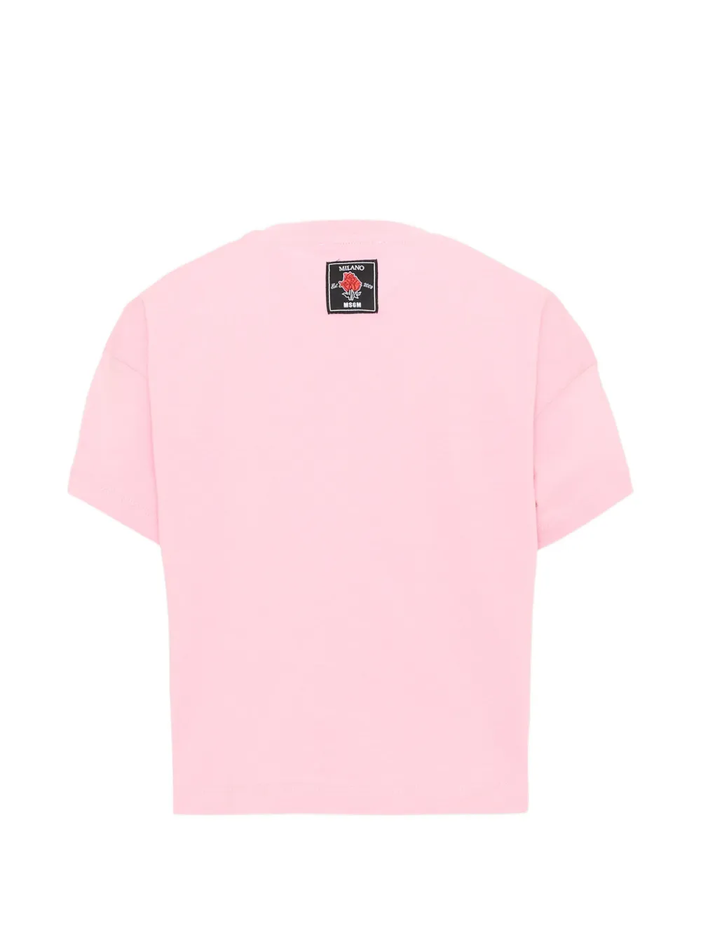 MSGM Kids T-shirt met logopatch Roze