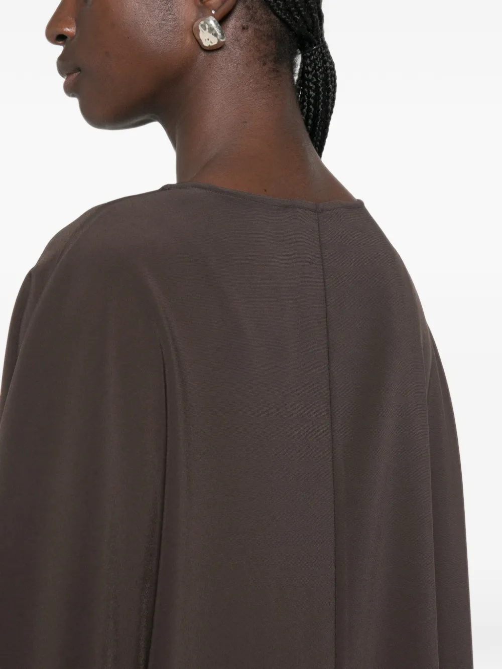 Gianluca Capannolo Iris mini-jurk met vleermuismouwen Bruin