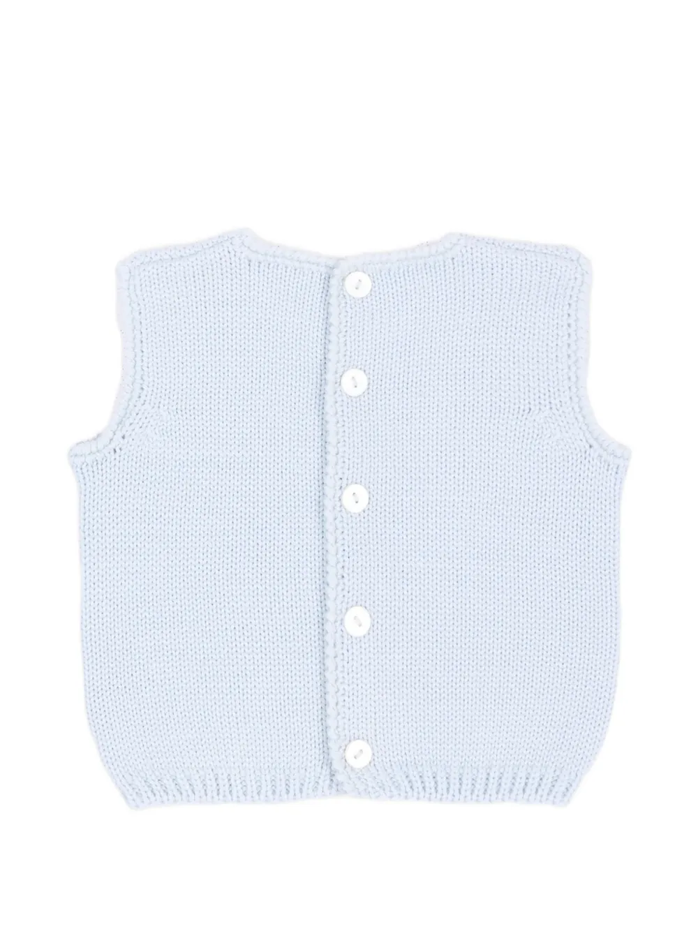 Little Bear cable-knit button-up gilet Blauw