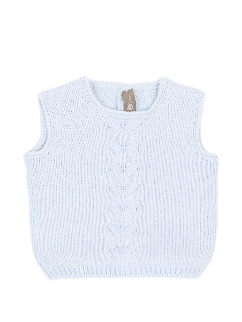 Little Bear cable-knit button-up gilet Blauw