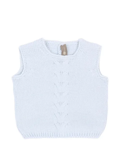 Little Bear cable-knit button-up gilet