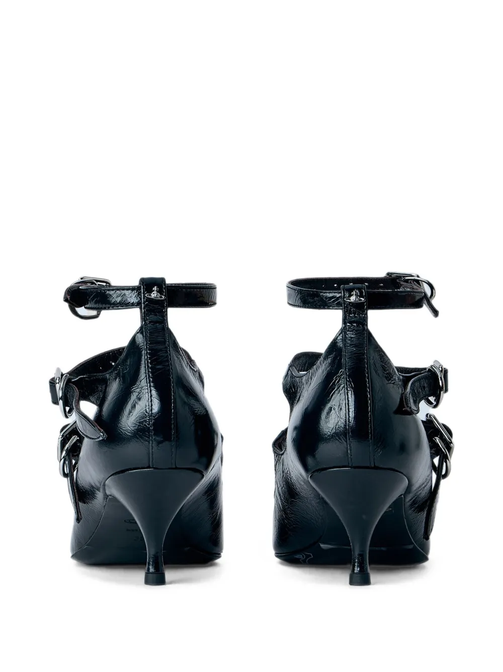 Vivienne Westwood Napoli triple buckle-fastening pointed-toe pumps Zwart