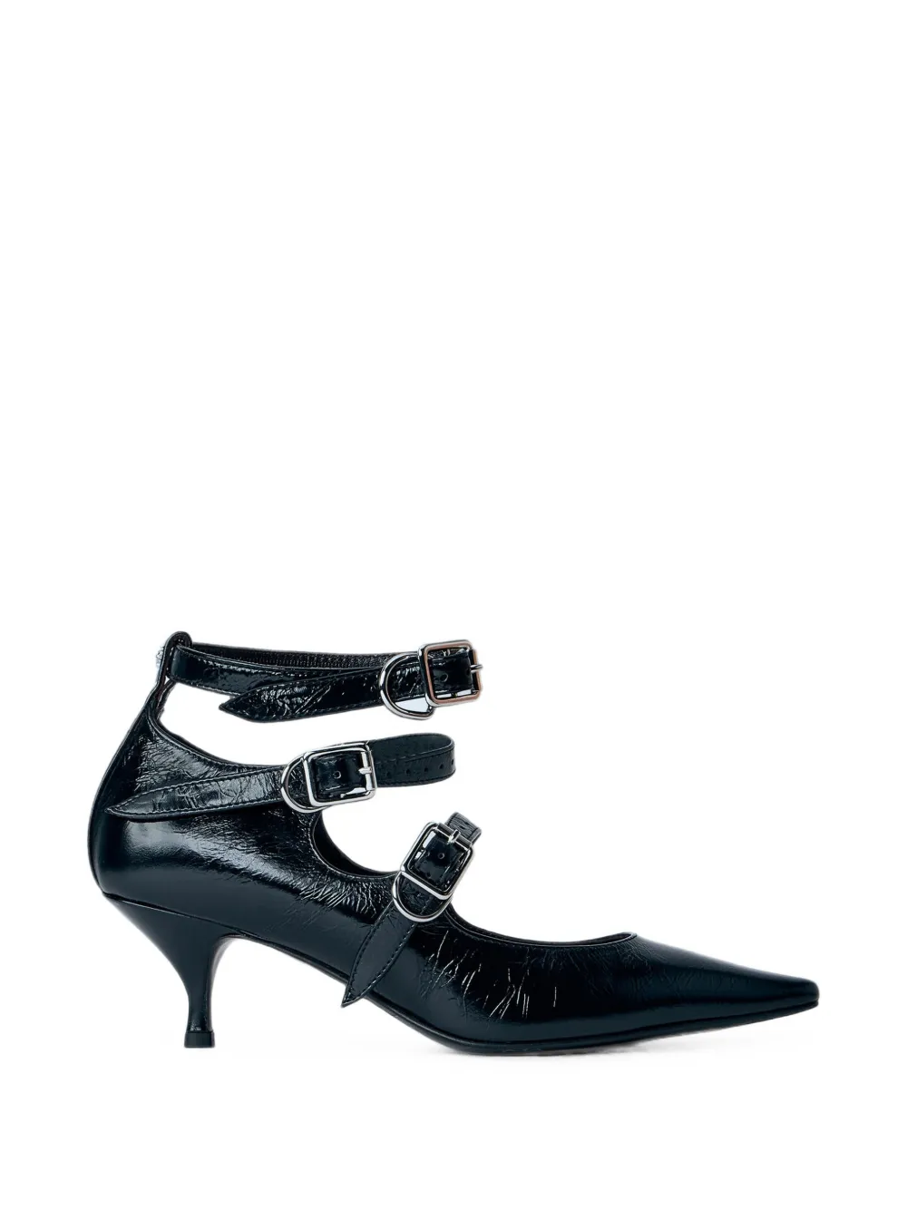 Vivienne Westwood Napoli triple buckle-fastening pointed-toe pumps Zwart