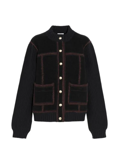 Barrie panelled rib-knit cardigan