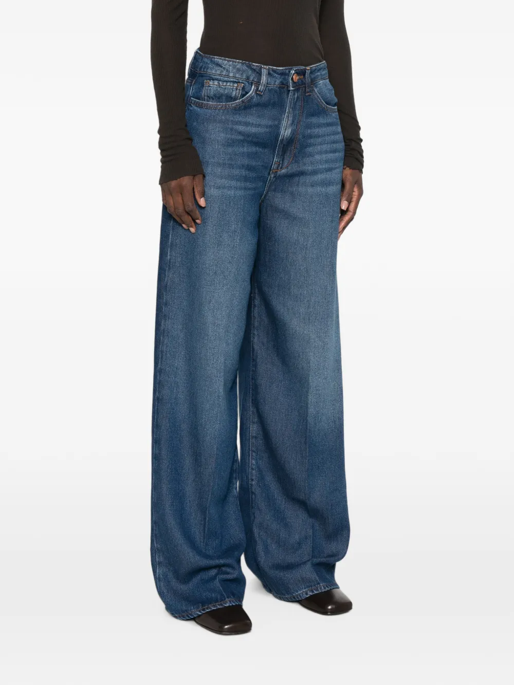 3x1 Jeans met wijde pijpen Blauw