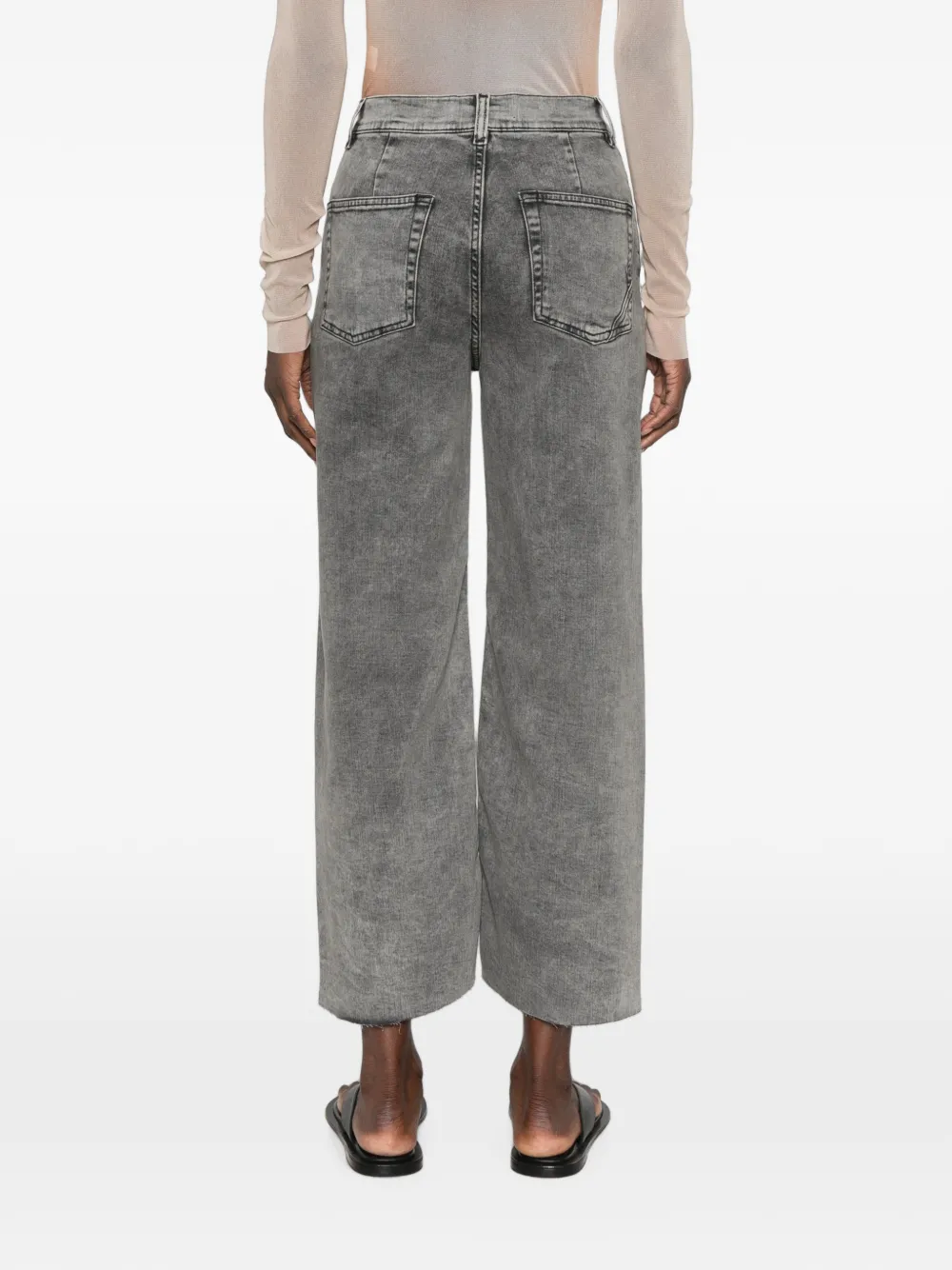 3x1 Gerafelde jeans met vervaagd effect Grijs