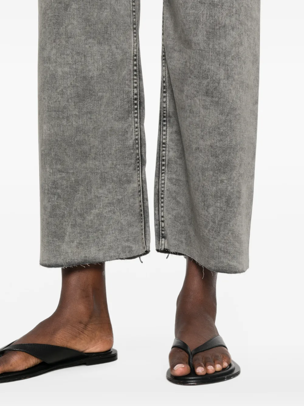 3x1 Gerafelde jeans met vervaagd effect Grijs