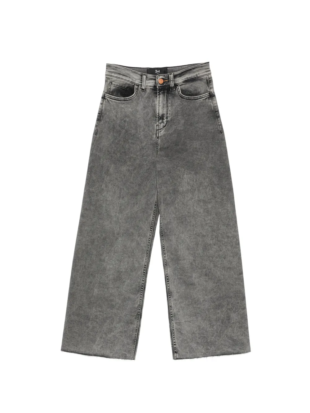 3x1 faded raw-cut jeans - Grigio