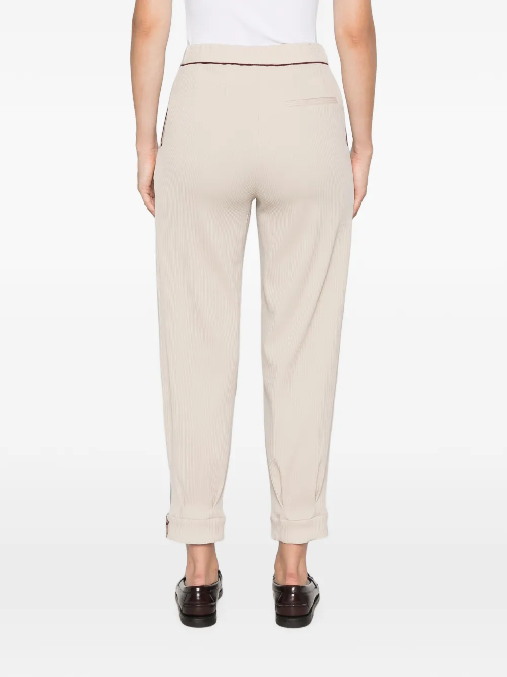 Antonio Marras Plooibroek met contrasterende bies Beige