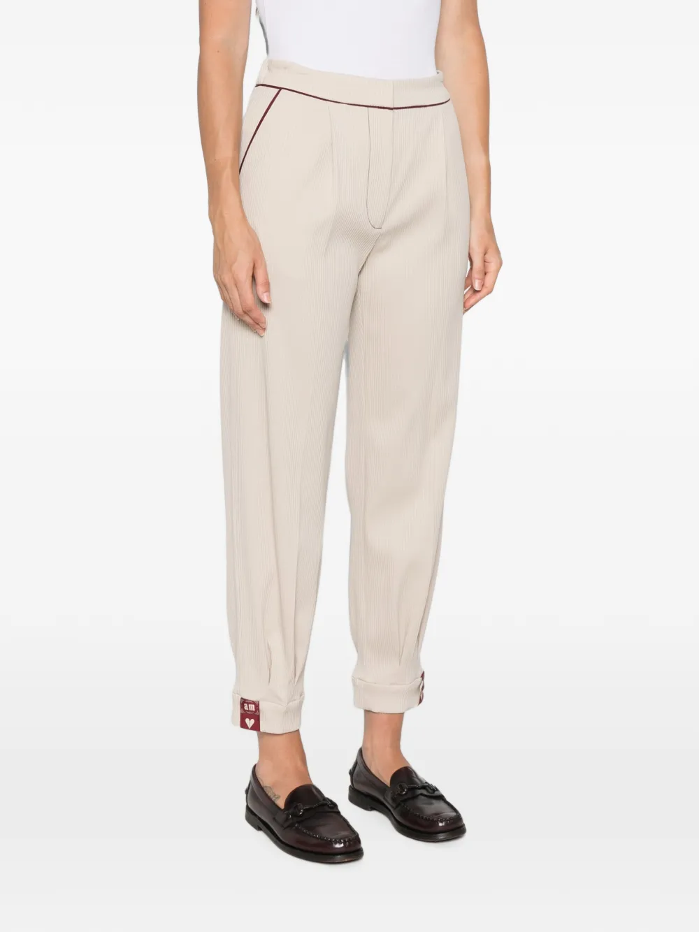 Antonio Marras Plooibroek met contrasterende bies Beige