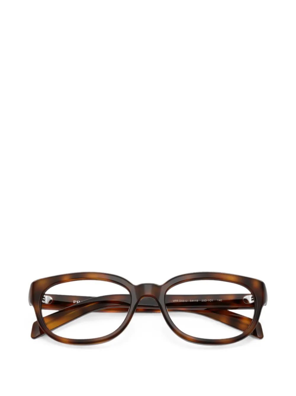 Prada Eyewear Bril met schildpadschild-effect Bruin