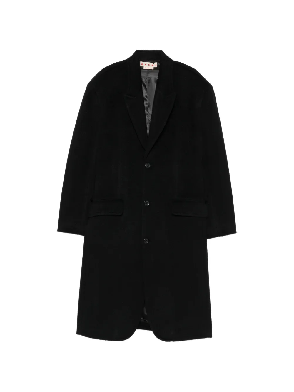Marni single-breasted notched-lapels coat - Nero