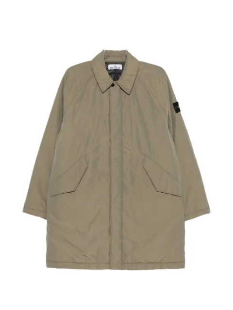 Stone Island logo-patch raglan-sleeve coat