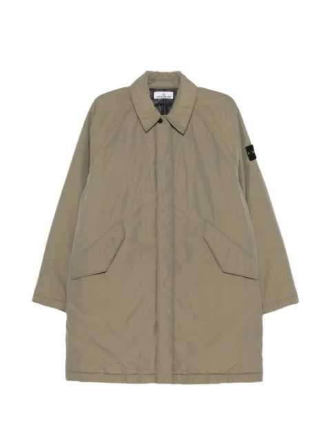 Stone Island logo-patch raglan-sleeve coat