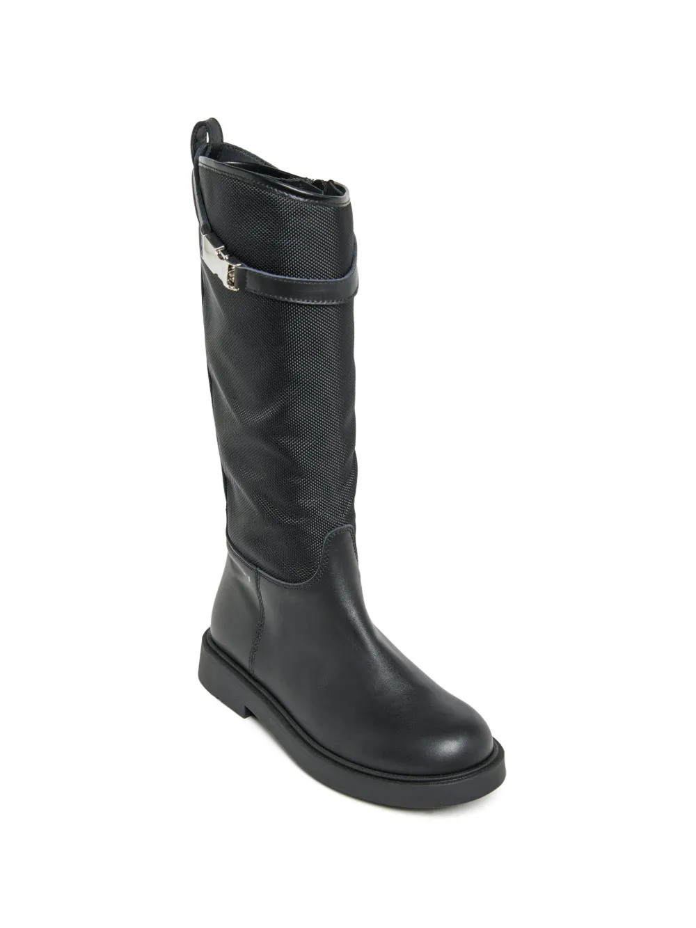 Marni Kids buckle-strap panelled boots Zwart