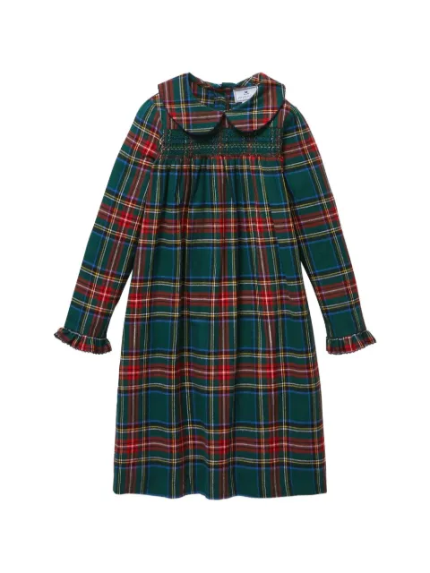 Petite Plume smocked Eloise tartan nightdress