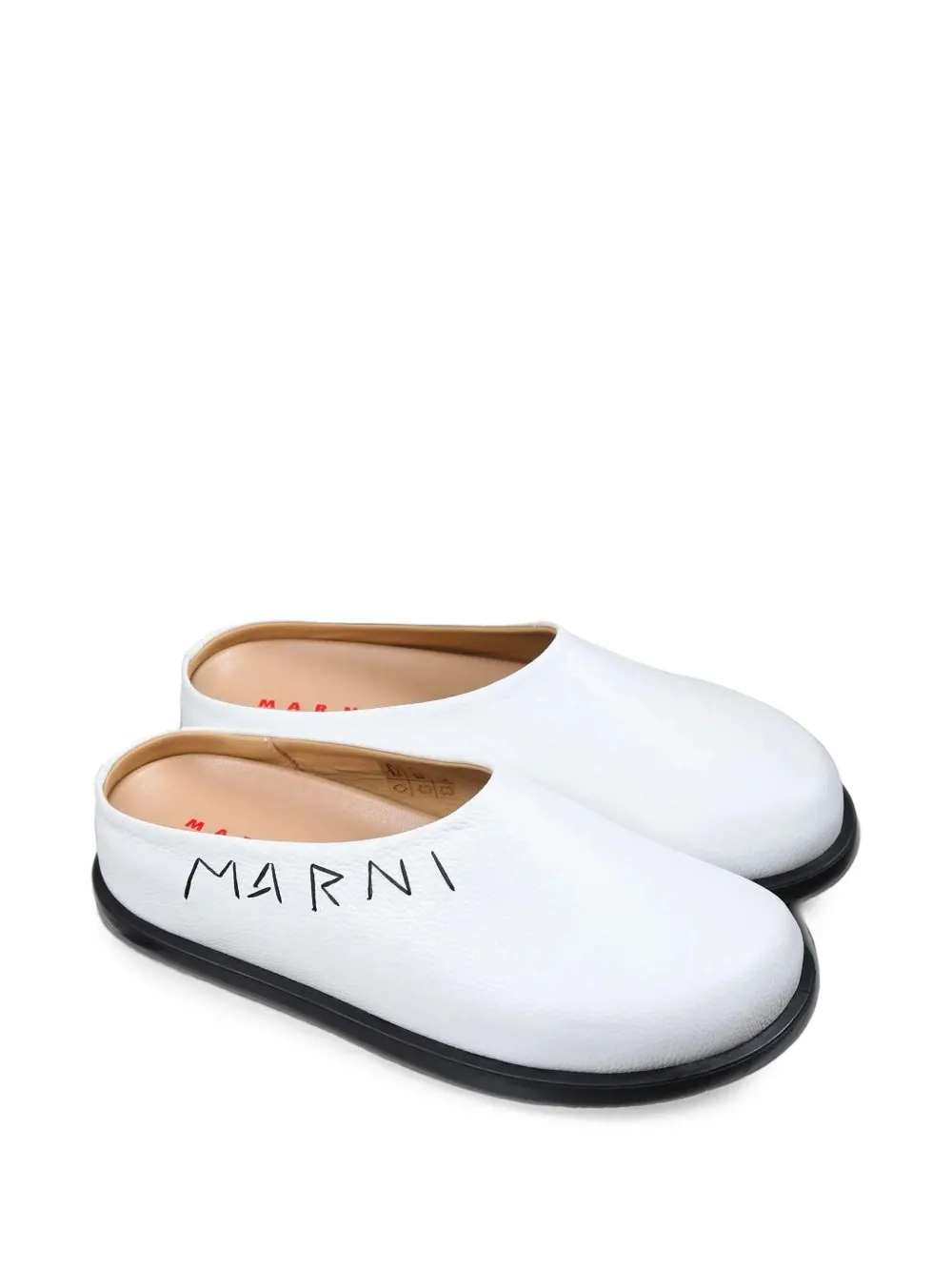 Marni Kids Fussbet slip-on shoes white Wit