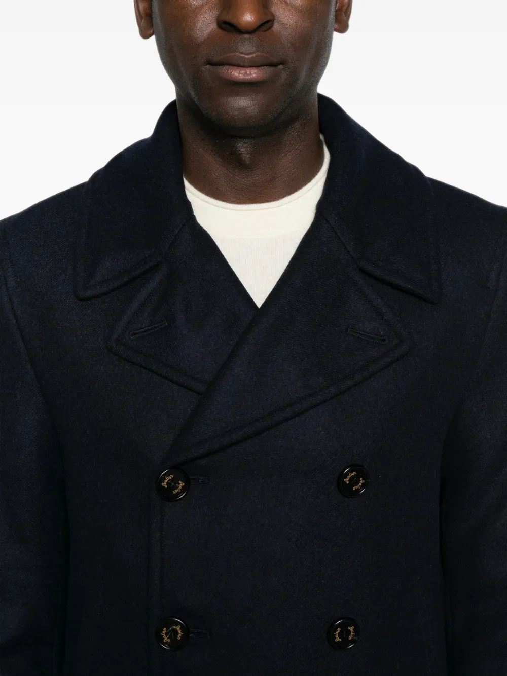 Sealup Button-down jack met dubbele rij knopen Blauw