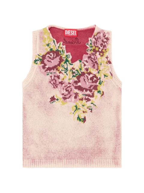 Diesel débardeur en laine mélangée à fleurs