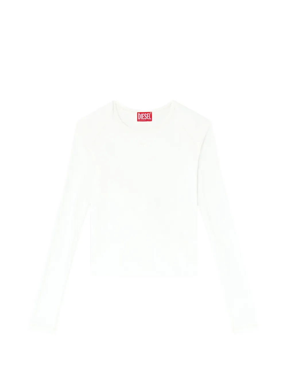 Diesel rucked-up long-sleeve T-shirt in double-layer jersey - Bianco