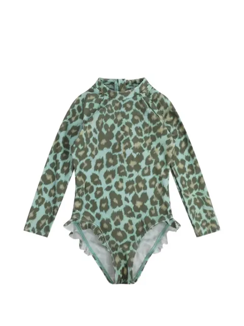 ZIMMERMANN Kids Patience leopard-print ruffled swimsuit