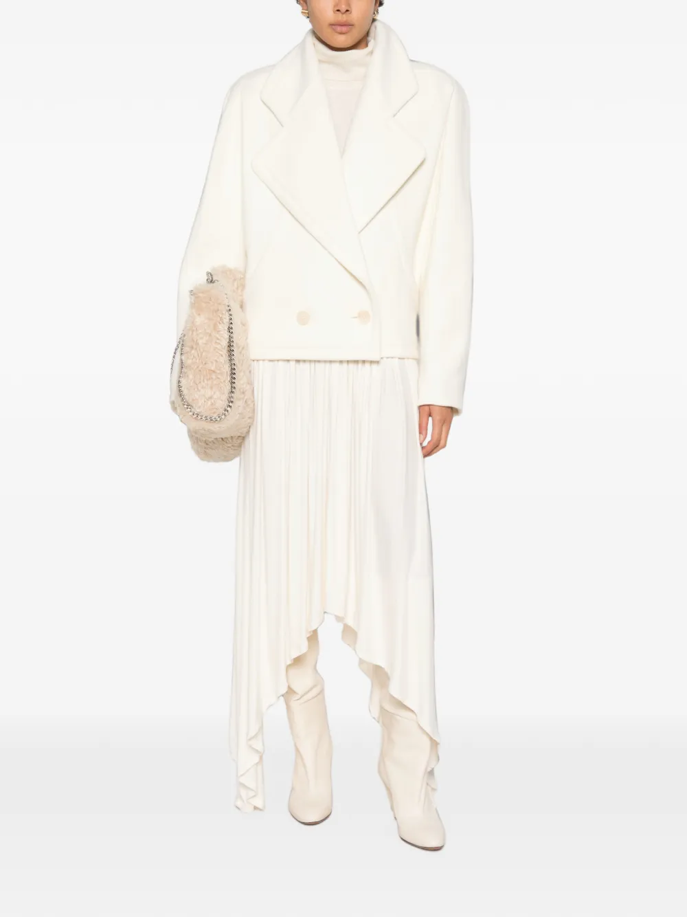 Stella McCartney Jack met dubbele rij knopen Beige