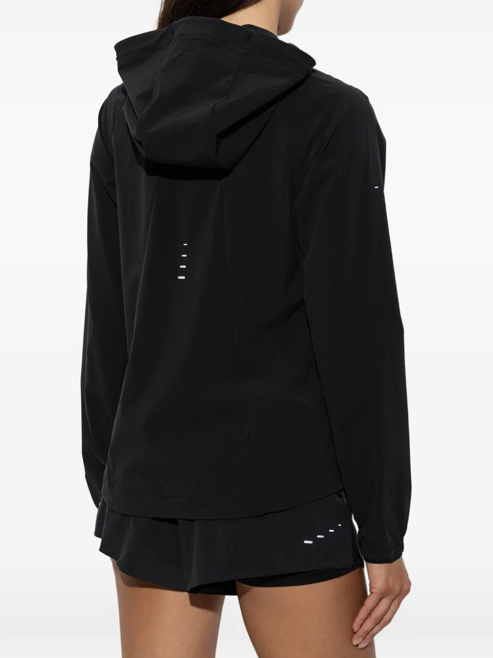 Nike Swift logo-print hooded sweatshirt Zwart