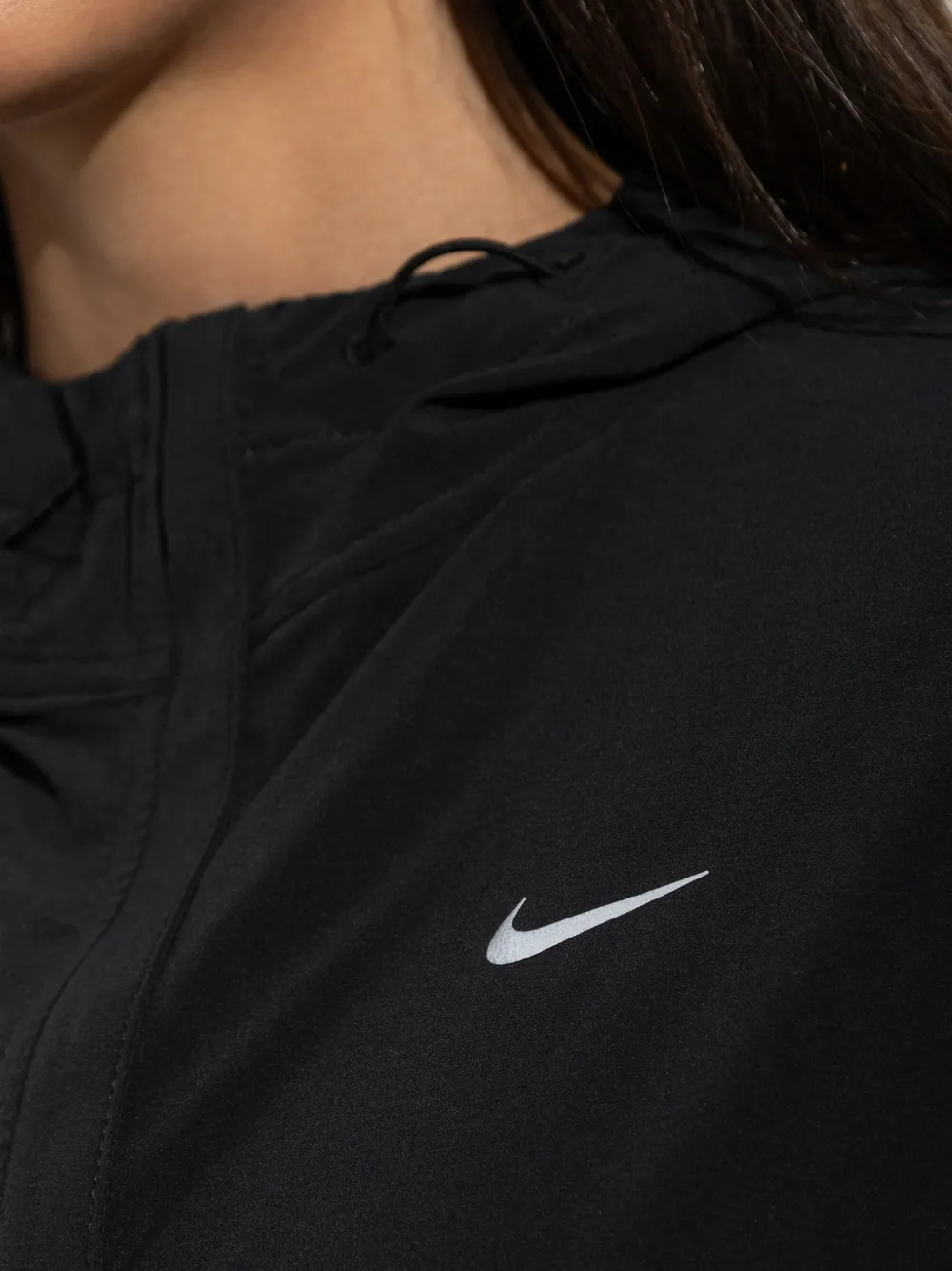Nike Swift logo-print hooded sweatshirt Zwart