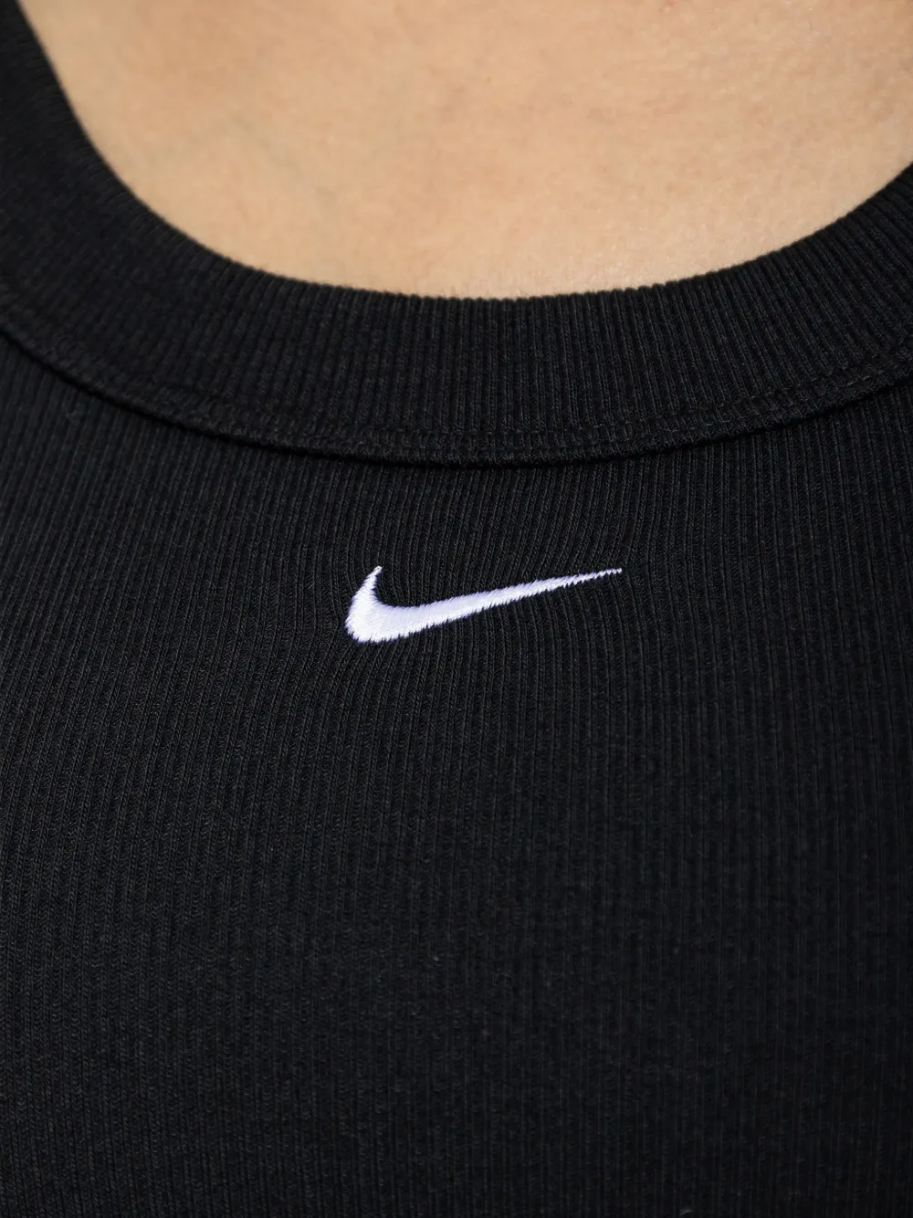 Nike Chill ribbed racerback top Zwart