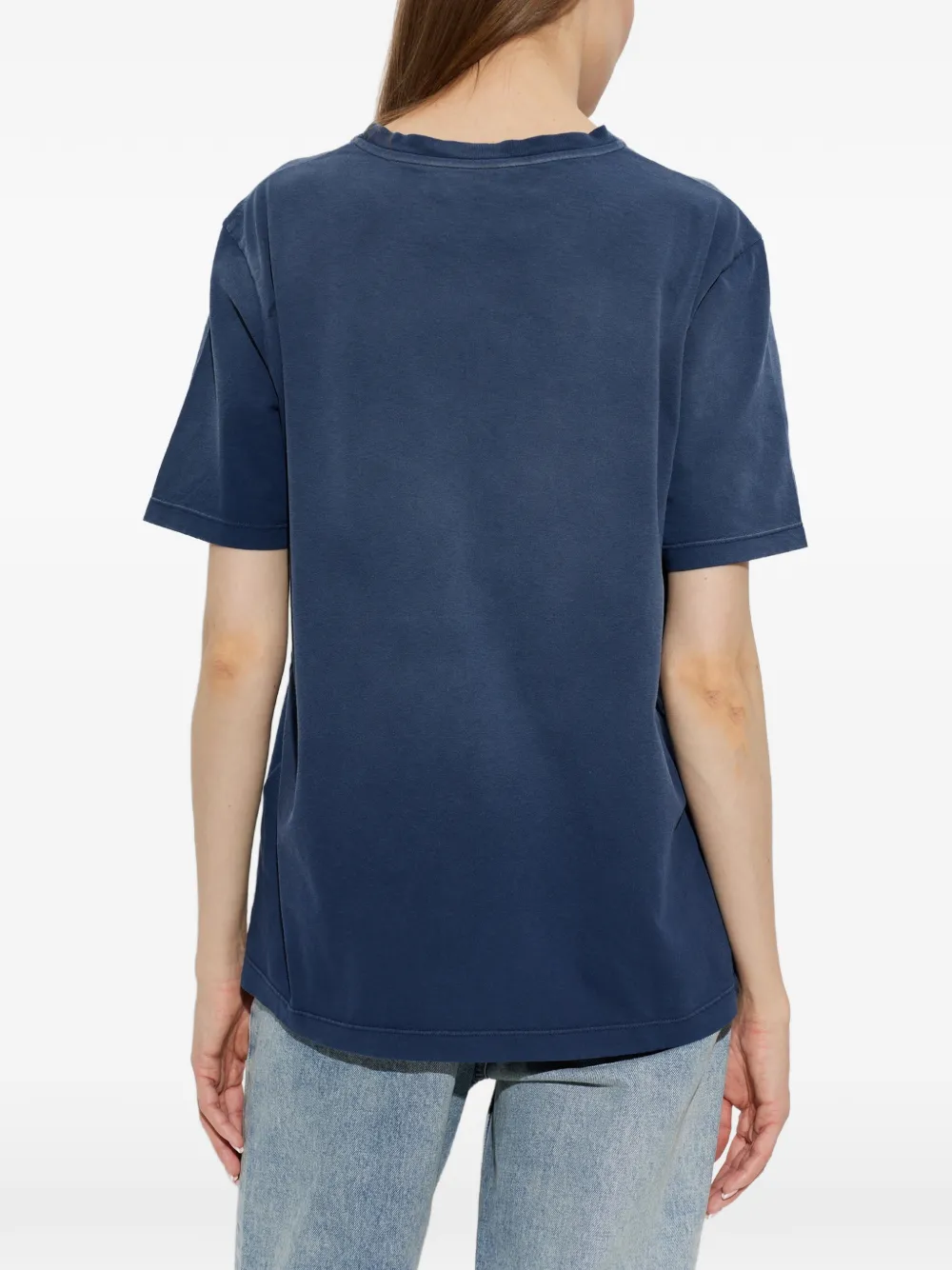 Maison Margiela Jersey T-shirt met tonale patch Blauw