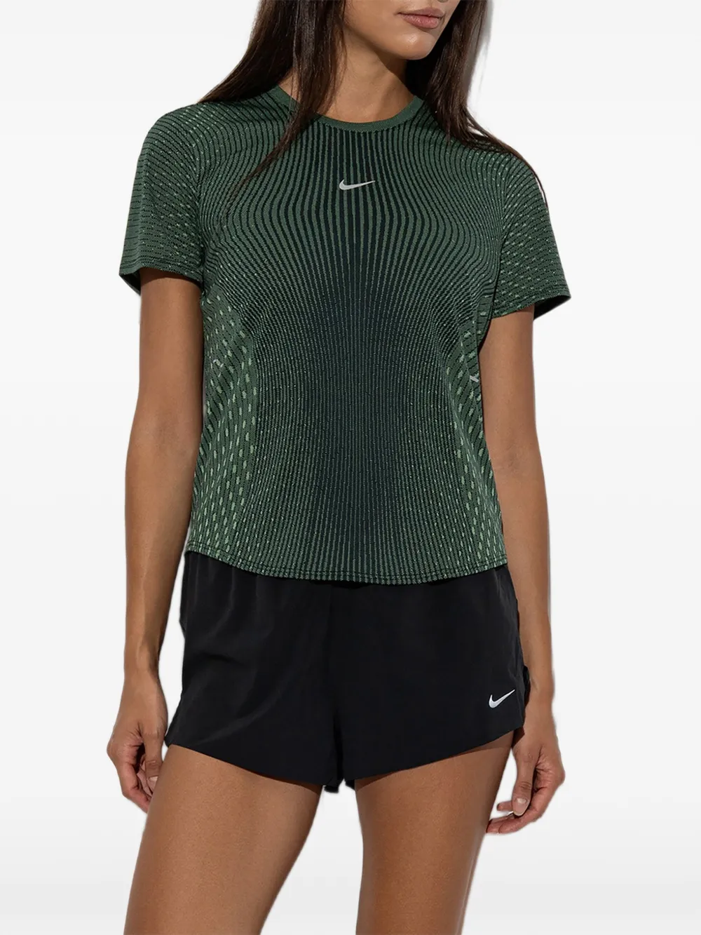 Nike Swift Aero-FIT logo-print T-shirt Groen