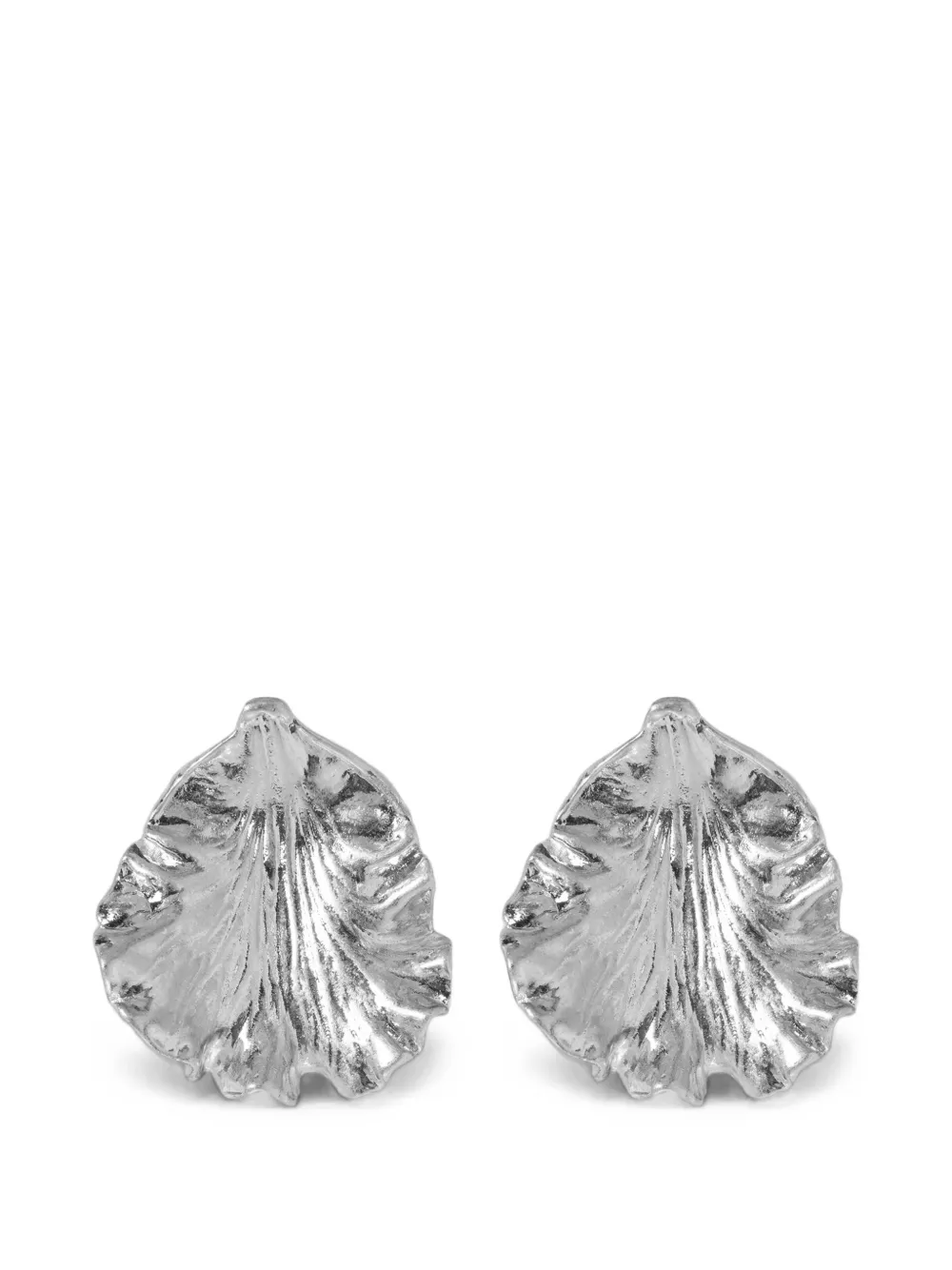 Cult Gaia Orecchini Iris Leaf - Argento
